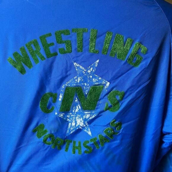 Vintage 80s Don Alleson Athletic Coach Jacket Royal Blue Wrestling CNS Northstar - Picture 6 of 11
